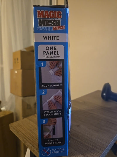 Magic Mesh White Hands Free Magnetic Screen Door 200